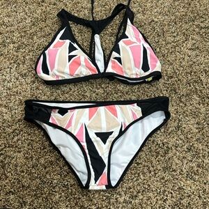 Gianni Bini pink and white Bikini (bottoms Med, top Large)